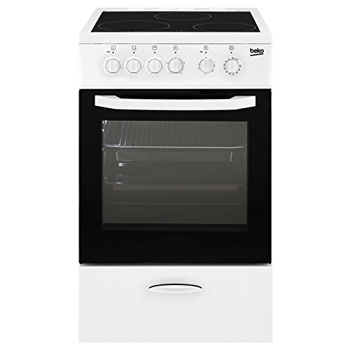 Beko CSS 48100 GW Independiente hob B - Cocción Convencional (Independiente, Botones, Giratorio, Frente, Metal, Esmalte) Color Blanco