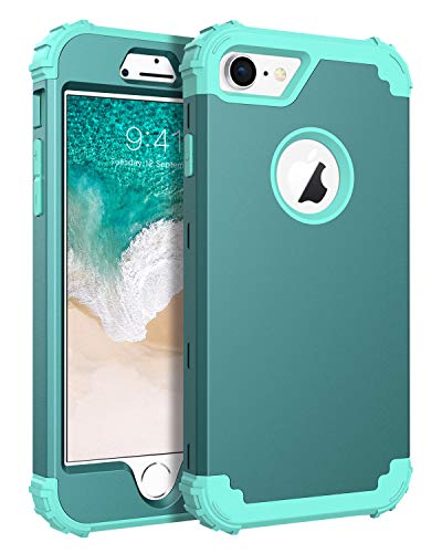 BENTOBEN - Carcasa rígida para iPhone 8 y iPhone 7, Compatible con Apple iPhone 8 Apple iPhone 7 (Fabricado en Silicona. Policarbonato), Color Azul