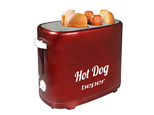 BEPER 1 Máquina para hacer perritos calientes hot dog, 750 W, Acero Inoxidable