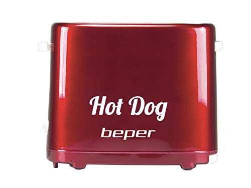 BEPER 1 Máquina para hacer perritos calientes hot dog, 750 W, Acero Inoxidable