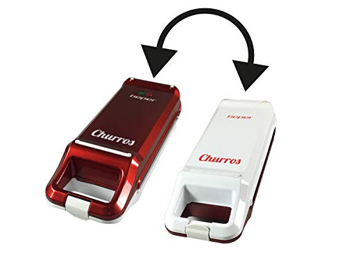 Beper Máquina para hacer Churros BT.600Y Antiadherente, 700W, 700 W, 0 Decibeles, Aluminum, Rojo