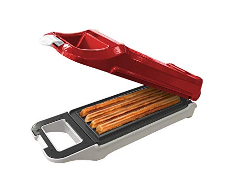 Beper Máquina para hacer Churros BT.600Y Antiadherente, 700W, 700 W, 0 Decibeles, Aluminum, Rojo