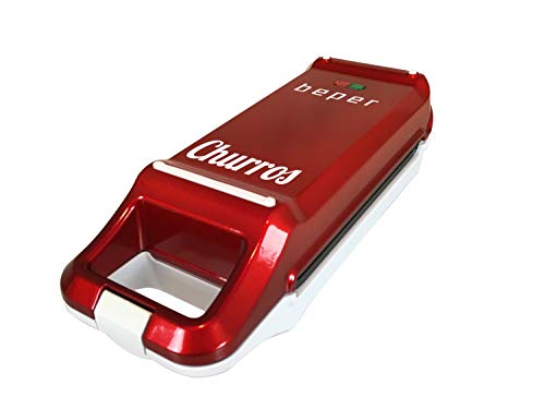 Beper Máquina para hacer Churros BT.600Y Antiadherente, 700W, 700 W, 0 Decibeles, Aluminum, Rojo