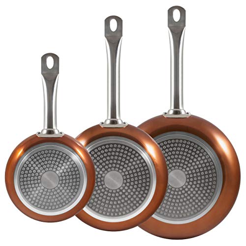 BERGNER Q2410 - Set 3 sartenes 20,24,28 aluminio prensado Professional Chef Copper plus