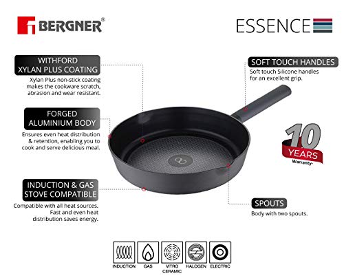 Bergner Q3123 Sarten 28x6.0cm aluminio forjado apta inducción Essence