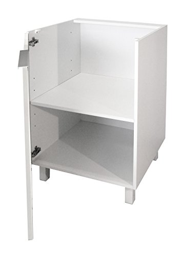 Berlenus CP6BB - Armario para bajo de Cocina (1 Puerta, 60 x 52 x 83 cm), Color Blanco