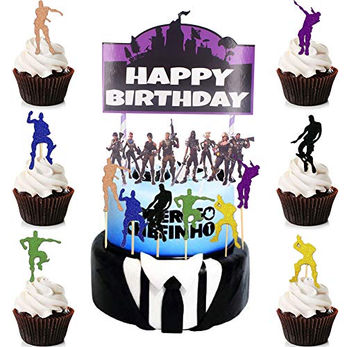 BESLIME Suministros para Fiestas de Magdalenas para Cumpleaños 13pcs Cupcake Toppers, Party DIY Décor Suministros