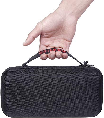 Bestico Funda para Nintendo Switch – Funda de viaje para Nintendo Switch con espacio para guardar 10 cartuchos de juegos para la consola, Adaptador de CA, cable HDMI, mando Joy-Con y correa Joy-Con