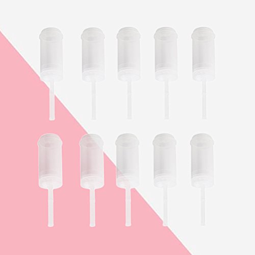 BESTONZON 10PCS Round Push-up Cake Pop Shooter Rainbow Cake Push Pops Envases de plástico con tapas