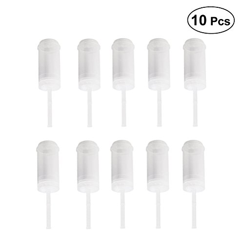 BESTONZON 10PCS Round Push-up Cake Pop Shooter Rainbow Cake Push Pops Envases de plástico con tapas