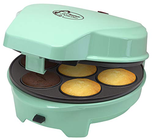 Bestron Cakemaker 3 en 1, Diseño Retro, Para donuts y muffins, Sweet Dreams, Antiadherente, 700 W, Menta