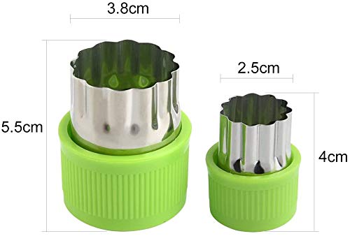 BESTZY Cortadores de Galletas Cortadores de Vegetales, Juego de moldes para cortar frutas y verduras, para Galletas Fideos Pasta de Azúcar Herramientas Decorativas 12 Piezas