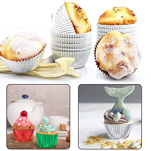 BETOY 400 pcs Papel para Cupcakes ,moldes Papel para Mini Magdalenas,Capsulas Cupcakes - Envolturas De Magdalena - Papel Molde Muffin Cases - Diseños Variados - Ideal para Fiestas De Navidad