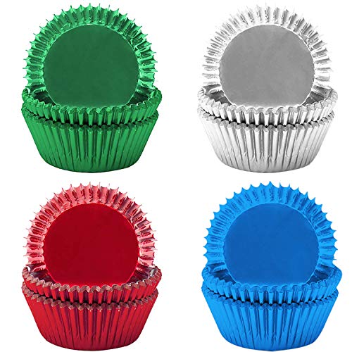 BETOY 400 pcs Papel para Cupcakes ,moldes Papel para Mini Magdalenas,Capsulas Cupcakes - Envolturas De Magdalena - Papel Molde Muffin Cases - Diseños Variados - Ideal para Fiestas De Navidad