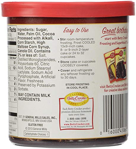 Betty Crocker - Dark Chocolate Frosting - 1 x 453gr