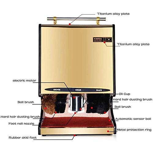 Betún, Calzado eléctrico Zapatos Cepillo automáticas de pulir Máquinas de Muchas Cepillo pulidor adecuados for el Hotel Hall Centro de Ventas Club, C (Color: B) xuwuhz (Color : B)