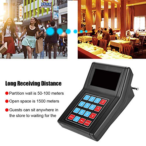 Bewinner SU-669-S Sistema de Llamadas Inalámbricas de Colas Receptores Sistema de Buscapersonas para Restaurante Comida Extractor Pagers Buzzers Restaurante de Llamadas(EU pulg)