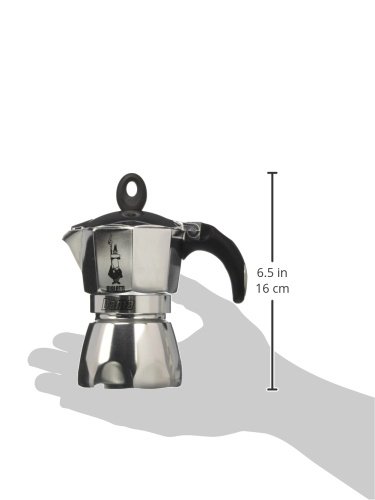 Bialetti Moka Dama Cafetera Italiana Espresso, 2 Tazas, Aluminio, Plateado