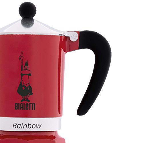 Bialetti Rainbow, Cafetera Italiana Espresso, Aluminio, 6 Tazas, Naranja