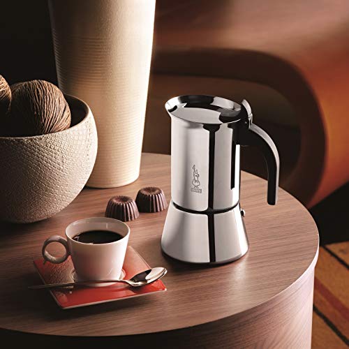 Bialetti Venus Cafetera Italiana Espresso, Acero, Plateado, 10 Tazas