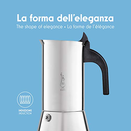 Bialetti Venus Cafetera Italiana Espresso, Acero, Plateado, 10 Tazas