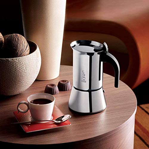 Bialetti Venus Cafetera Italiana Espresso (No Inducción), 2 Tazas, Acero, Plateado