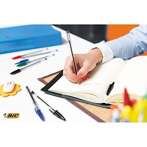 BIC Cristal Original bolígrafos punta media (1,0 mm) – colores Surtidos, Blíster de 8+2 unidades