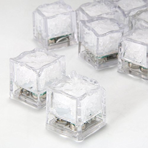 Binnan 12 Pcs Cubito de Hielo con LED Luz Reutilizable para Fiesta, Boda, Club y Bar ect, Multicolor