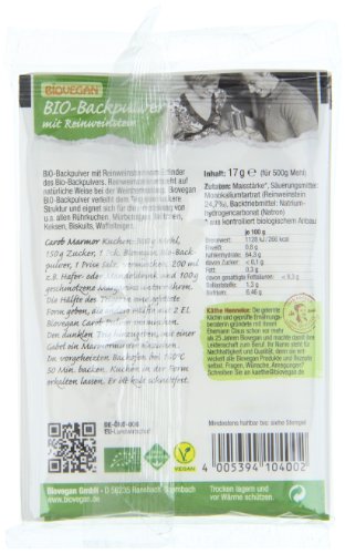 Bio Vegan Back polvo 4 x l750d-17g bio Back ingrediente, 12 unidades (12 x 68 g)