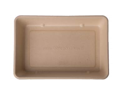 bio3 Contenedores Desechables para Llevar con Tapa, Envase Comida para Llevar, 100% Biodegradables y Compostables, 23x15x6cm, Capacidad 850ml, Paquete con 10 Juegos