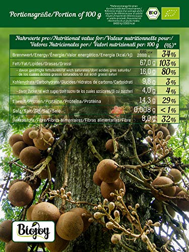 Biojoy Nueces de Brasil crudas Ecologicas, sin sal y naturales (1 kg)