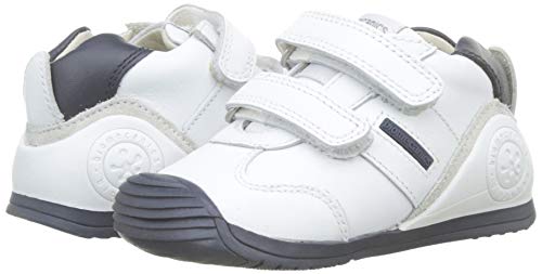 Biomecanics 151157, Zapatos de primeros pasos Unisex Bebés, Blanco (Blanco/Azul/Sauvage), 20 EU