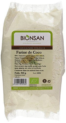 Bionsan Harina de Coco Ecológica - 3 Paquetes de 500 gr - Total: 1500 gr