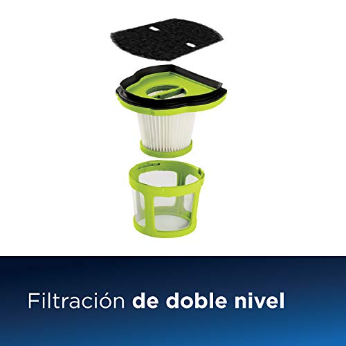 Bissell Pet Hair Eraser Aspirador de Mano para Pelo de Mascotas, 0 W, 68 Decibelios, Negro/Verde