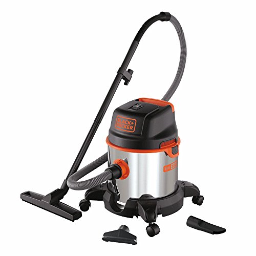 Black+Decker BXVC20XE Aspirador multiuso de sólidos y líquidos (1400 W, 20 l, Acero Inox)