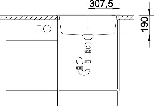 BLANCO 514198 Fregadero de Cocina, alumetálic, 60 cm Unterschrank