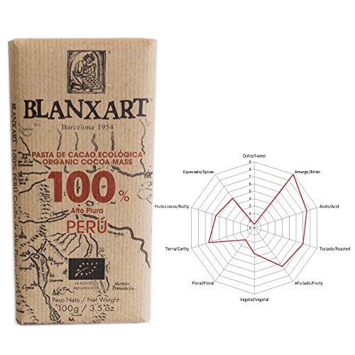 Blanxart Tableta de Chocolate Ecológico - Perú 100% Cacao 1 Unidad 100 g