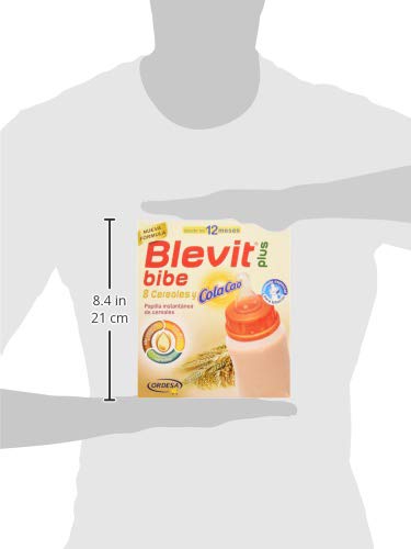 Blevit Plus 8 Cereales y Cola Cao Para Biberón, 1 unidad 600 gr. A partir de 12 meses.