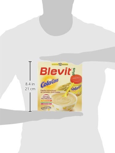 Blevit Plus Cola Cao, 1 unidad 600 gr. A partir de los 12 meses, contiene gluten.