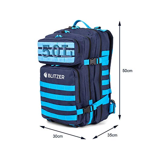 Blitzer - Mochila militar con 30 L de capacidad – Mochila impermeable – Mochila para senderismo, caza y otras actividades al aire libre – Color: azul marino