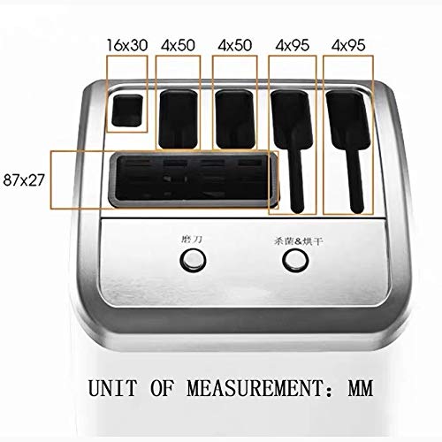 Bloques de cuchillos, Portacuchillos de desinfección ultravioleta de cocina multifuncional, Afilado eléctrico Esterilización de doble efecto Secado por convección a alta temperatura a 70°
