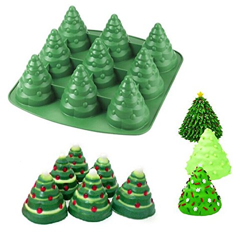 Bluelover 3D Árbol De La Torta Del Molde De Silicona Galleta De La Navidad De La Hornada Del Chocolate Del Molde