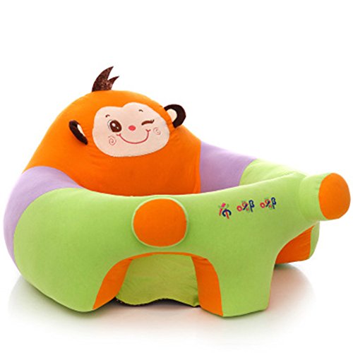 BlueSpace - Cojín para bebé de 6 a 12 meses, asiento de peluche para aprender a sentarse, protector de almohada de animal