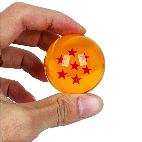 Bolas del Dragón, 7 PCS Dragon Ball DragonBall 1 a 7 Estrellas con Caja de Regalo, Bola de Cristal Transparente,decoración K9,Regalo de Año Nuevo para Coleccionar o Regalar para Niños- Diámetro 4,3cm