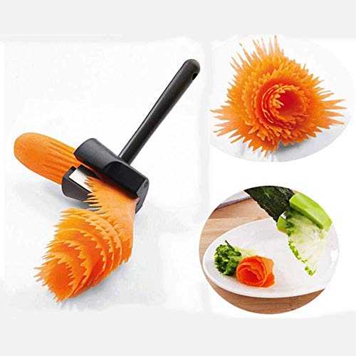 BOLLAER - Pelador en espiral para cortar patatas, rollo de verduras, herramienta decorativa de flores, utensilio de cocina, cortador de frutas y pepino