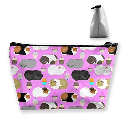 Bolsa de cosméticos para mujer, bolsa de maquillaje, monedero, bolsa organizadora de viaje, impermeable, cobayas y cupcakes