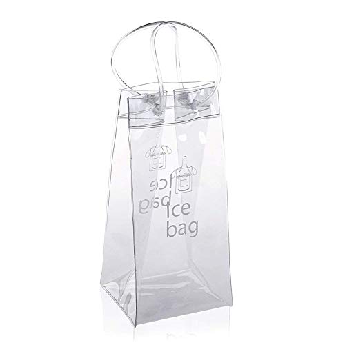 Bolsa De Hielo Transparente De PVC, 2 Paquetes A Prueba De Fugas De Champán, Bolsa De Plástico Transparente De Protección Ambiental De 25x11 Cm, Utilizada En Bares Y Restaurantes