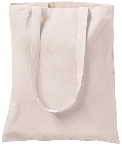 Bolsa tote de algodón natural, para ir de compras, 10 unidades Marfil blanco crema