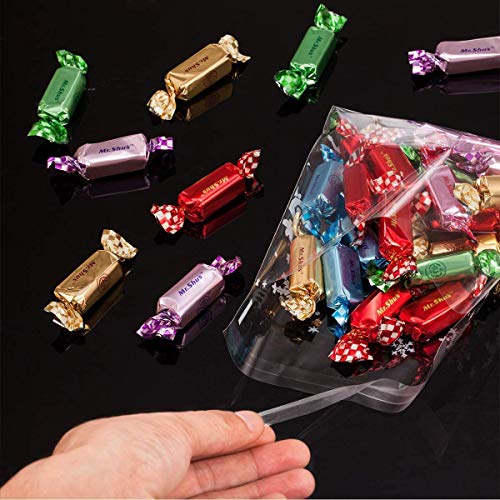 bolsas de dulces navideños Fiyuer 300 Pcs bolsa de celofán plastico para Galletas Pasteles Chocolate