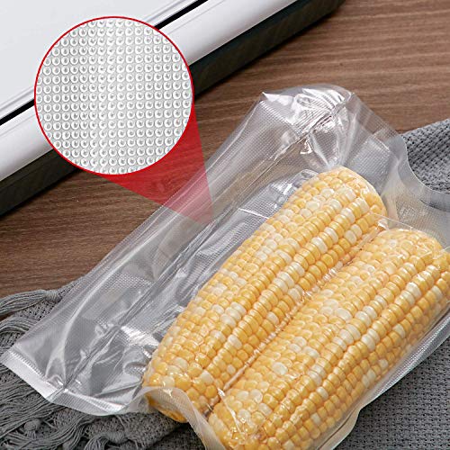 Bonsenkitchen Bolsas de Vacio para Alimentos, 100 Bolsas 20x30 cm Tamaño Estándar para Envasadora al Vacío - Bolsa de Vacío Gofradas para Conservación y Cocción Sous Vide & Boilable - VB8912